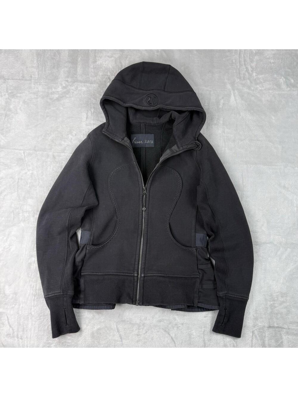 Lululemon limited edition Scuba Hoodie Ruffled Up Peplum Hiver Size 8 Rare 2013 - Picture 2 of 8